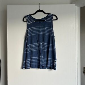 Blue Striped Sleeveless Top